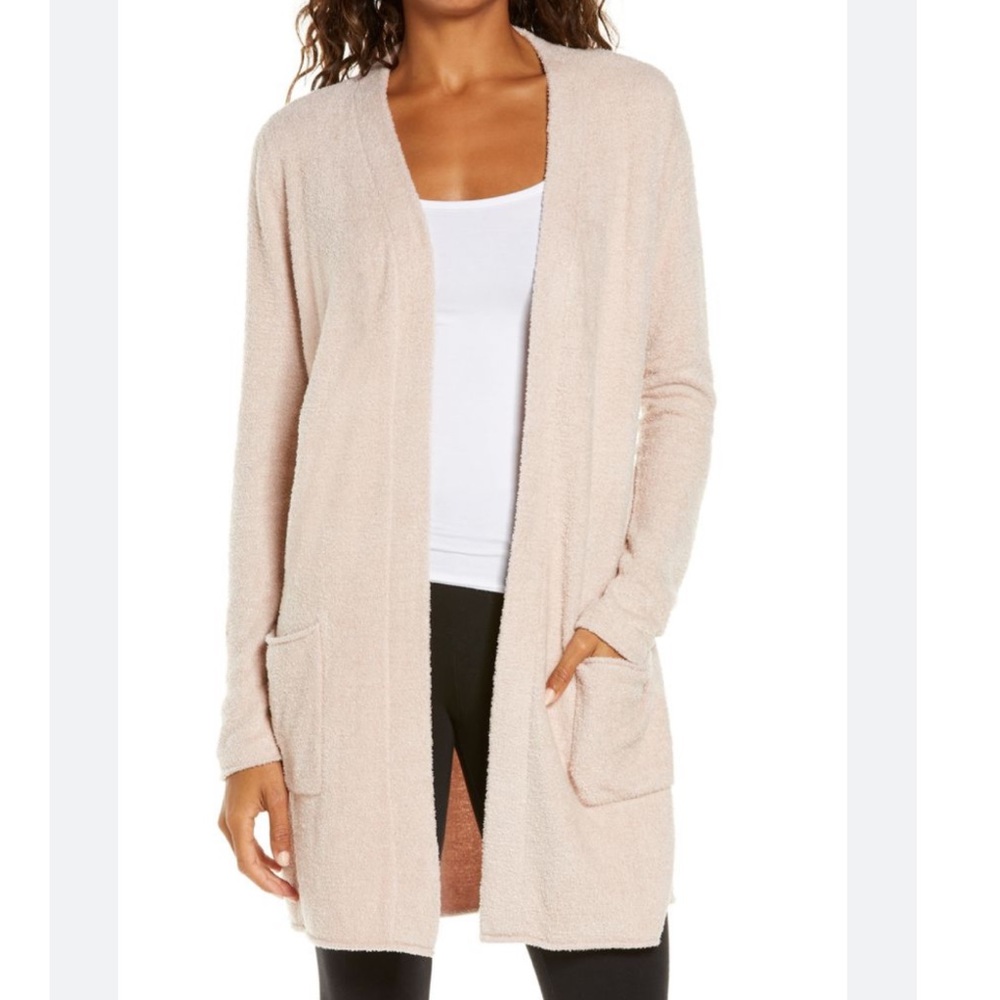 Barefoot Dreams Pink Cozychic Lite Cardigan Sweater Medium